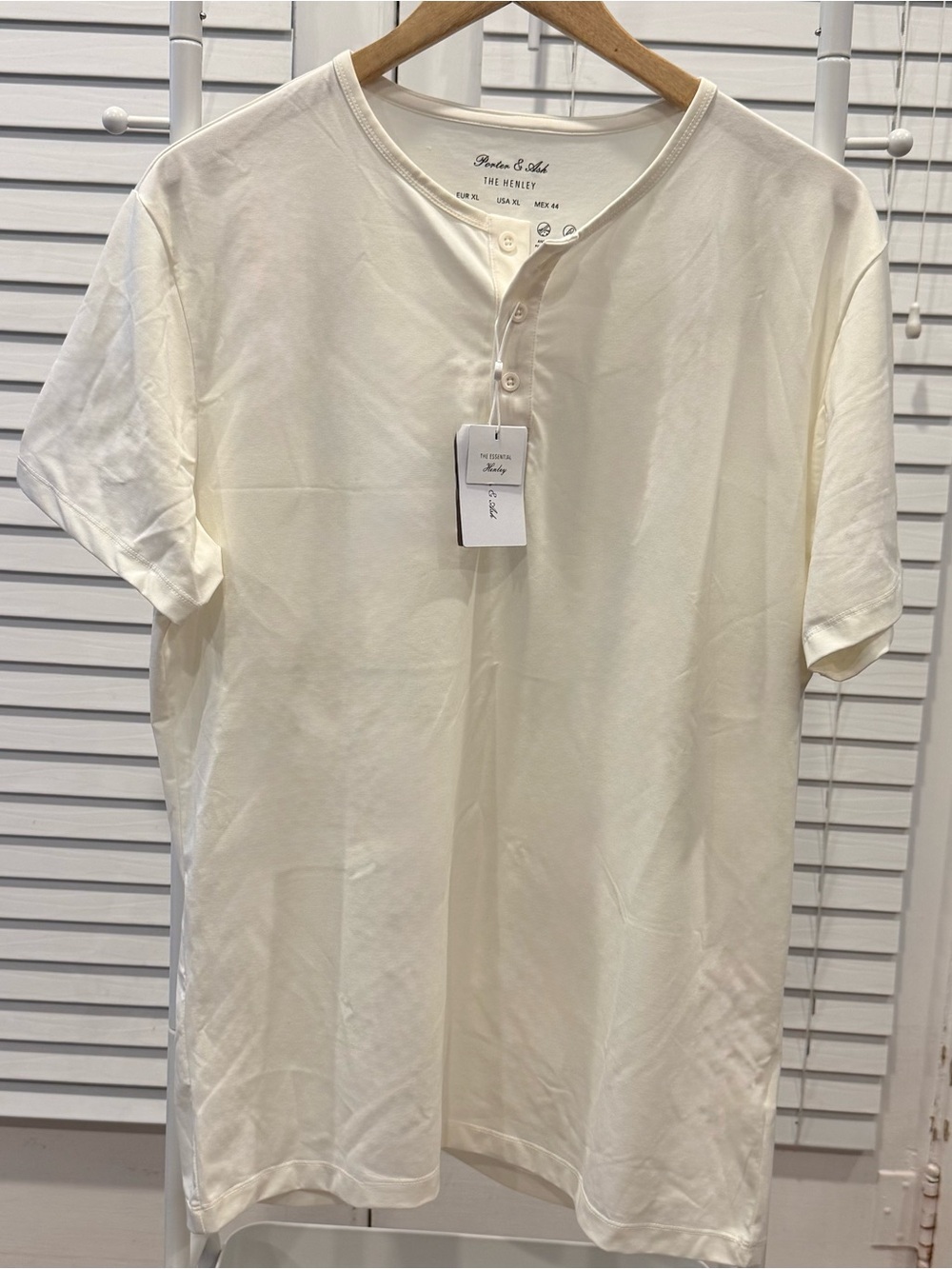 Porter & Ash Men’s Cream Short-Sleeve Henley